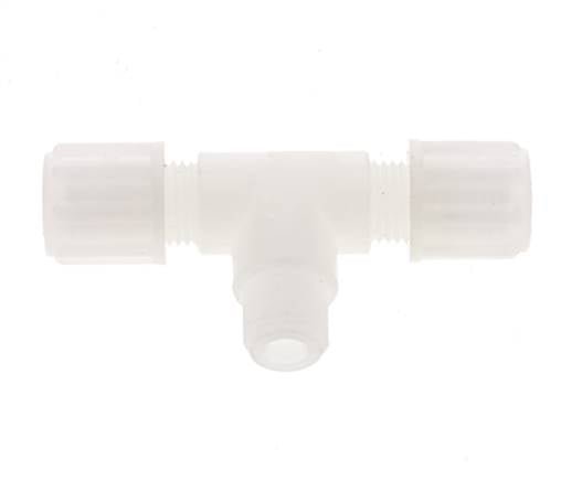 6x4mm & G1/8'' PVDF T-Shape Compression Fitting with Male Threads 10 bar