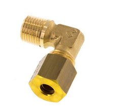 R 1/8'' Male x 5mm Brass 90 deg Compression Fitting 150 Bar DIN EN 1254-2