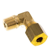 R 1/8'' Male x 5mm Brass 90 deg Compression Fitting 150 Bar DIN EN 1254-2
