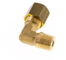 R 1/8'' Male x 5mm Brass 90 deg Compression Fitting 150 Bar DIN EN 1254-2