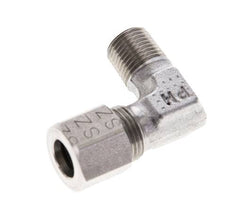 1/8'' NPT mâle x 8LL Coude 90 degrés en acier inoxydable Anneau de coupe 100 Bar DIN 2353