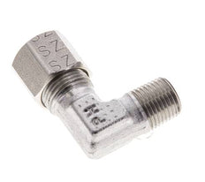 1/8'' NPT mâle x 8LL Coude 90 degrés en acier inoxydable Anneau de coupe 100 Bar DIN 2353