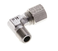 1/8'' NPT mâle x 8LL Coude 90 degrés en acier inoxydable Anneau de coupe 100 Bar DIN 2353