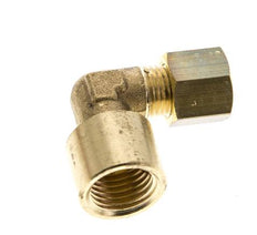 Raccord à compression coudé 90° en laiton G 1/4'' x 6mm 150 Bar DIN EN 1254-2