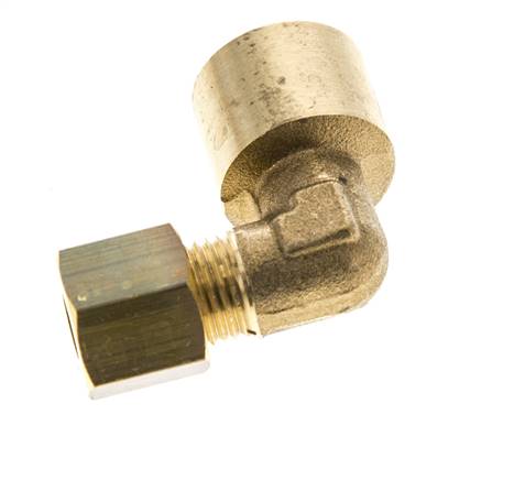 Raccord à compression coudé 90° en laiton G 1/4'' x 6mm 150 Bar DIN EN 1254-2