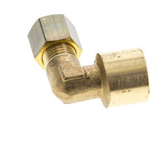 Raccord à compression coudé 90° en laiton G 1/4'' x 6mm 150 Bar DIN EN 1254-2