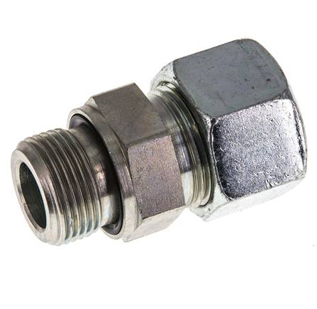 G 3/4'' mâle x 20S Anneau de coupe droit en acier zingué avec joint FKM 400 Bar DIN 2353