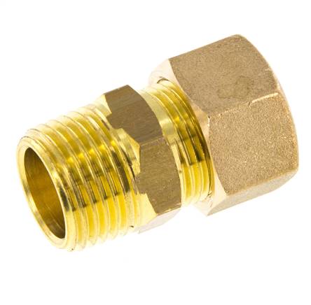 R 1/2'' mâle x 15mm raccord droit à compression en laiton 82 Bar DIN EN 1254-2