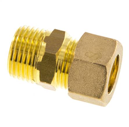 R 1/2'' mâle x 15mm raccord droit à compression en laiton 82 Bar DIN EN 1254-2