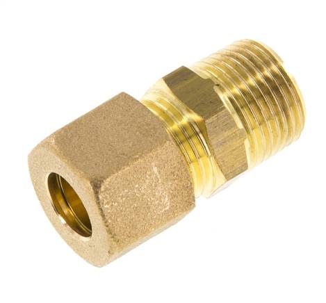 R Raccord à compression droit en laiton 3/8'' mâle x 10mm 95 Bar DIN EN 1254-2