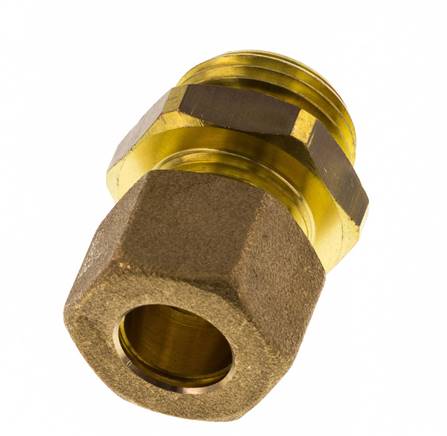 Raccord à compression droit en laiton 1/2'' mâle x 12mm avec joint NBR 75 Bar DIN EN 1254-2