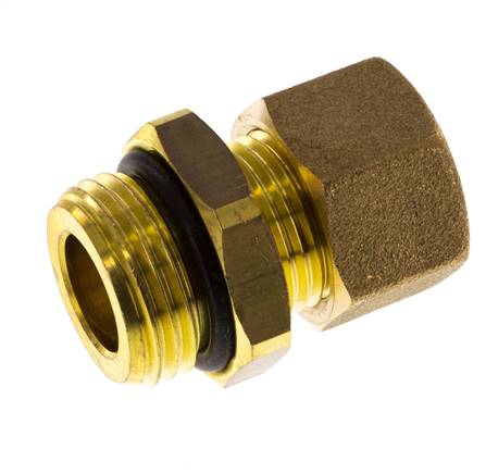 Raccord à compression droit en laiton 1/2'' mâle x 12mm avec joint NBR 75 Bar DIN EN 1254-2