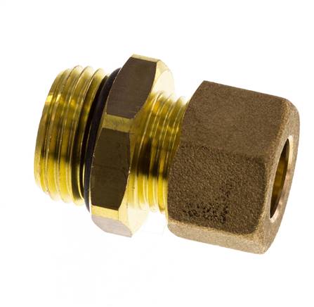 Raccord à compression droit en laiton 1/2'' mâle x 12mm avec joint NBR 75 Bar DIN EN 1254-2