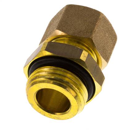 Raccord à compression droit en laiton 1/2'' mâle x 12mm avec joint NBR 75 Bar DIN EN 1254-2
