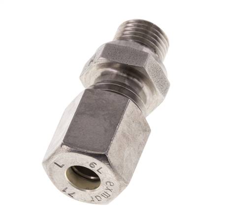 M10x1 Mâle x 6L Raccord à compression droit en acier inoxydable 315 Bar DIN 2353