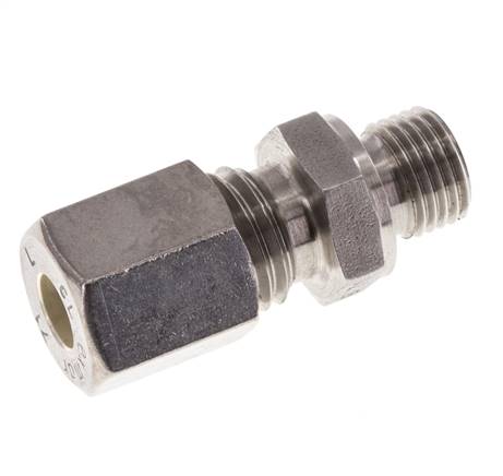 M10x1 Mâle x 6L Raccord à compression droit en acier inoxydable 315 Bar DIN 2353