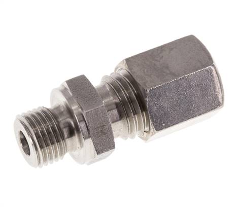 M10x1 Mâle x 6L Raccord à compression droit en acier inoxydable 315 Bar DIN 2353