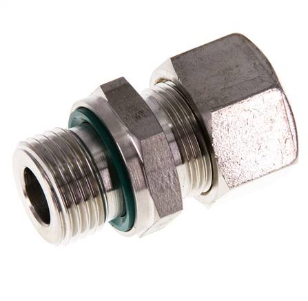 G 1/2'' mâle x 15L Raccord à compression droit en acier inoxydable avec joint FKM 315 Bar DIN 2353