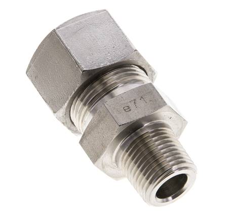 1/2'' NPT mâle x 20S Anneau de coupe droit en acier inoxydable 400 Bar DIN 2353