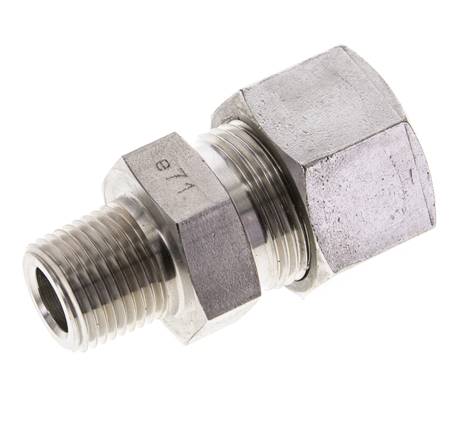 1/2'' NPT mâle x 20S Anneau de coupe droit en acier inoxydable 400 Bar DIN 2353
