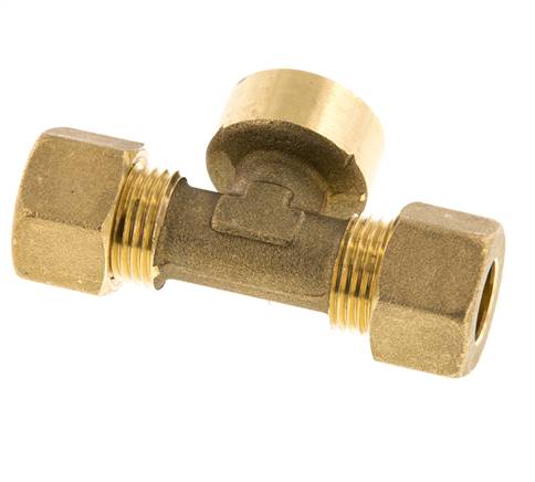 Raccord à compression en T en laiton G 1/2'' x 12mm 75 Bar DIN EN 1254-2