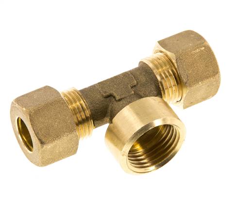 Raccord à compression en T en laiton G 1/2'' x 12mm 75 Bar DIN EN 1254-2