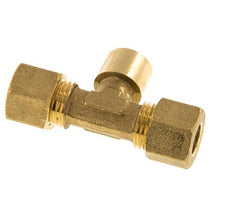 Raccord à compression en T en laiton G 1/4'' x 10mm 95 Bar DIN EN 1254-2