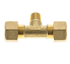 R Raccord à compression en Té en laiton 1/4'' mâle x 12mm 75 Bar DIN EN 1254-2