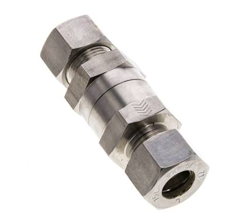 Clapet anti-retour hydraulique à bague de compression 15L (M22x1.5) Acier inoxydable 1-250bar (15-3625)psi ISO 8434-1
