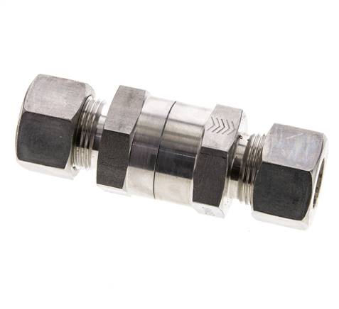 Clapet anti-retour hydraulique à bague de compression 15L (M22x1.5) Acier inoxydable 1-250bar (15-3625)psi ISO 8434-1