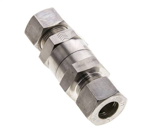 Clapet anti-retour hydraulique à bague de compression 15L (M22x1.5) Acier inoxydable 1-250bar (15-3625)psi ISO 8434-1