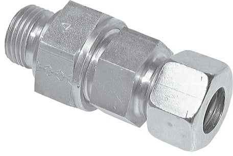 Clapet anti-retour hydraulique à bague coupante 30S (M42x2) et G1-1/4'' mâle en acier inoxydable 1-250bar (15-3625)psi Filetage du tube ISO 8434-1