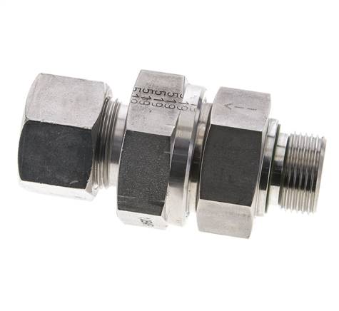 Clapet anti-retour hydraulique Anneau de coupe 20S (M30x2) & G3/4'' mâle Acier inoxydable 1-400bar (15-5800)psi Filetage-Tube ISO 8434-1