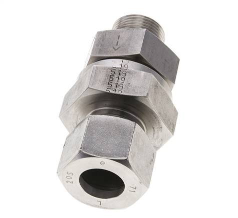 Clapet anti-retour hydraulique Anneau de coupe 20S (M30x2) & G3/4'' mâle Acier inoxydable 1-400bar (15-5800)psi Filetage-Tube ISO 8434-1