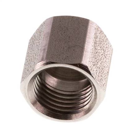 M10x1 x 6LL Acier inoxydable Écrou-raccord pour bague coupante