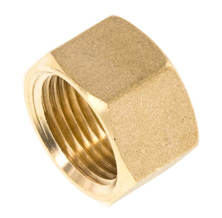 Écrou-raccord en laiton M20x1.5 x 14mm pour raccord à compression [2 pièces].