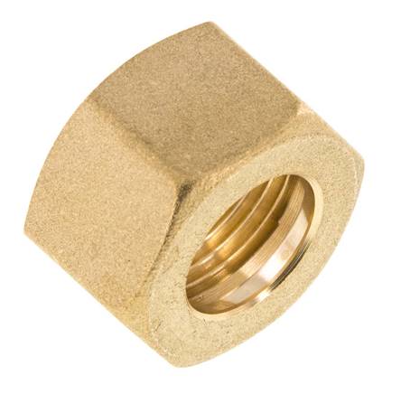 Écrou-raccord en laiton M20x1.5 x 14mm pour raccord à compression [2 pièces].