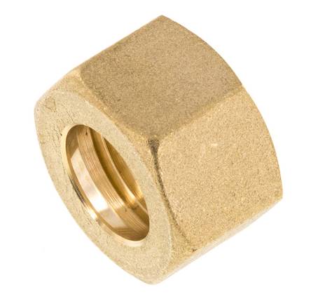 Écrou-raccord en laiton M20x1.5 x 14mm pour raccord à compression [2 pièces].