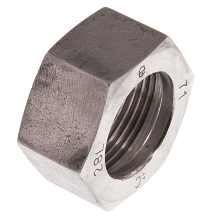 M36x2.0 x 28L Acier inoxydable Écrou-raccord pour bague coupante