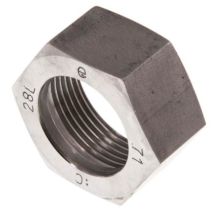 M36x2.0 x 28L Acier inoxydable Écrou-raccord pour bague coupante