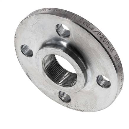 Bride Filetéee DN40-PN16 Rp 1-1/2'' Acier Galvanisé DIN 2566