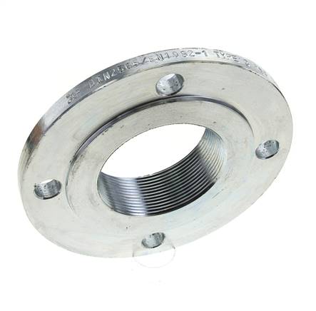 Bride Filetée DN65-PN6 Rp 2-1/2'' Acier Galvanisé DIN 2565 Et EN 1092-1 (Type 13)