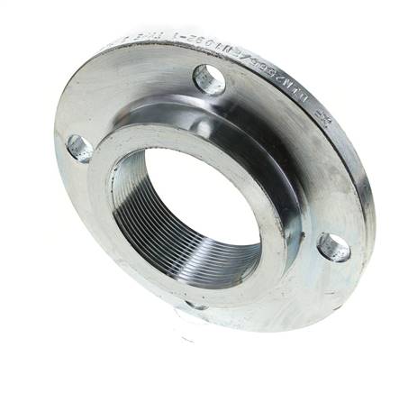 Bride Filetée DN65-PN6 Rp 2-1/2'' Acier Galvanisé DIN 2565 Et EN 1092-1 (Type 13)