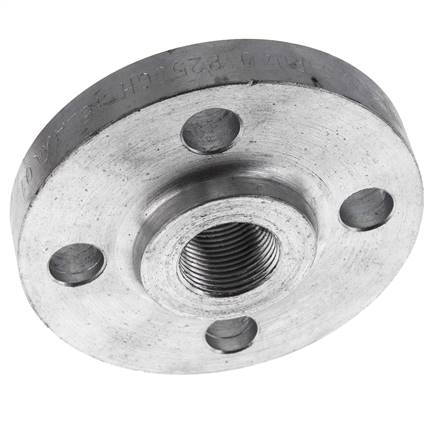 Bride Filetée DN20-PN40 Rp 3/4'' Acier Galvanisé DIN 2567 Et EN 1092-1 (Type 13)