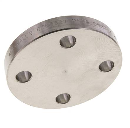 Flasque Aveugle DN20-PN16 Acier Inoxydable 1.4571 DIN 2527