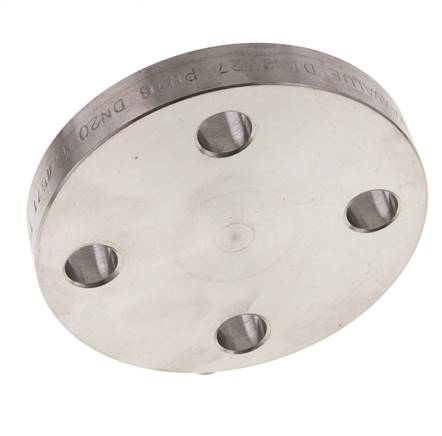 Flasque Aveugle DN20-PN16 Acier Inoxydable 1.4571 DIN 2527