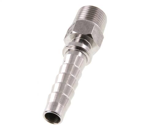 Pilier de tuyau 13x25 mm & R1/2'' en acier inoxydable 1.4301 avec filetage mâle DIN EN 14423