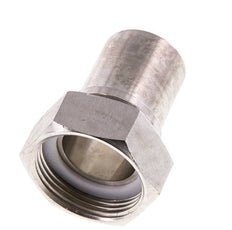 32 mm (1-1/4'') & G1-1/4'' Acier inoxydable 1.4401 Barre à tuyau Écrou-union Joint plat PTFE Colliers de securite EN 14420-5 (DIN 2817)