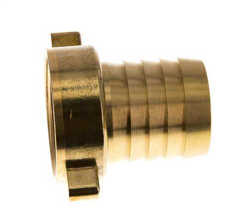 G Embout de tuyau en laiton 1 1/2'' x 38mm avec joint NBR et écrou à ailettes 16 Bar
