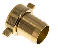 G Embout de tuyau en laiton 1 1/2'' x 38mm avec joint NBR et écrou à ailettes 16 Bar